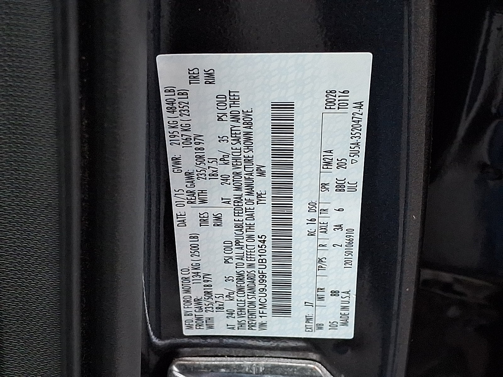 2015 Ford Escape Titanium