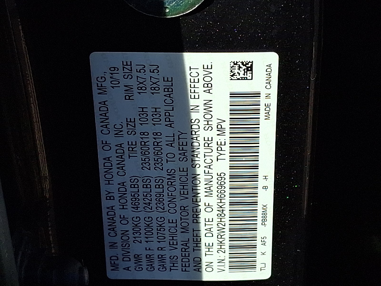 2019 Honda CR-V EX-L