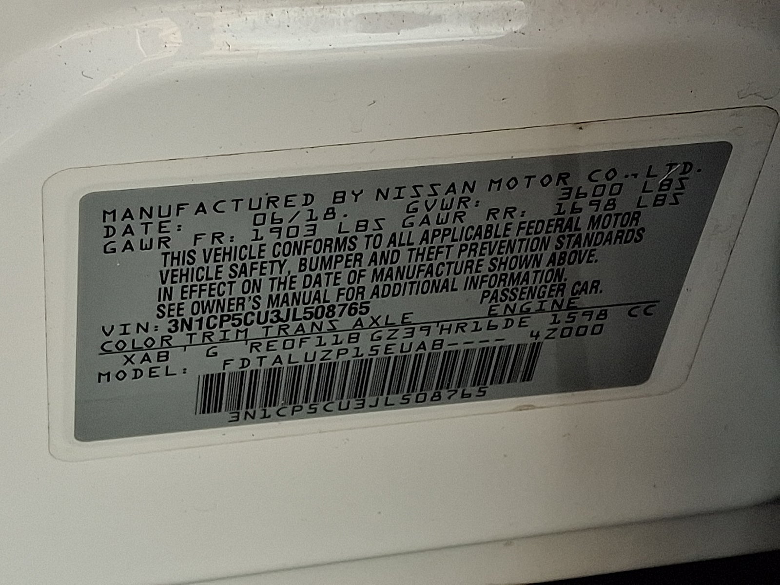 2018 Nissan Kicks SR