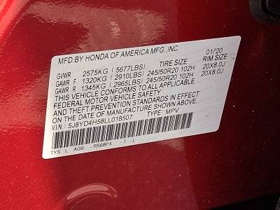 2020 Acura MDX Technology Package