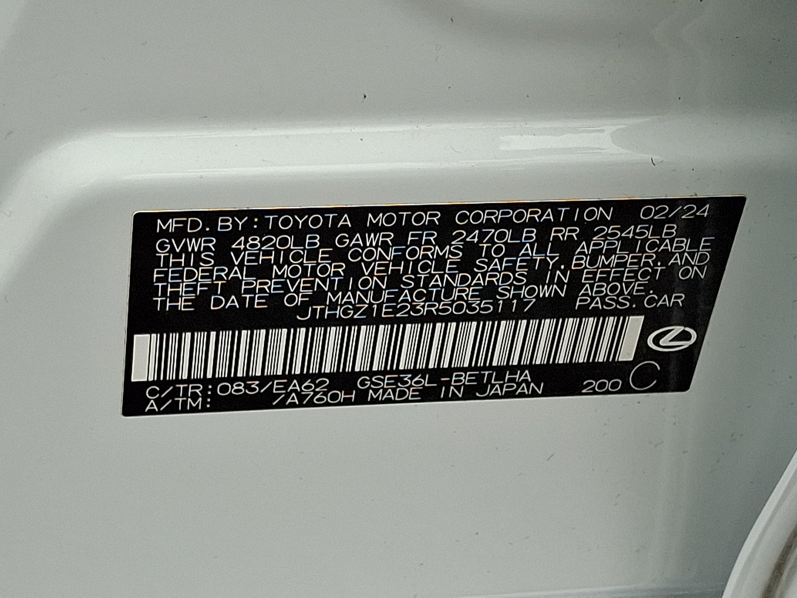 2024 Lexus IS IS 350 F SPORT Design